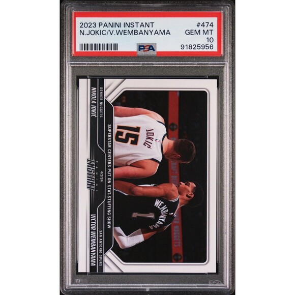 Nikola Jokic / Victor Wembanyama 2023-24 Panini #474 NBA Card PSA 10 Gem Mint - Picture 1 of 2